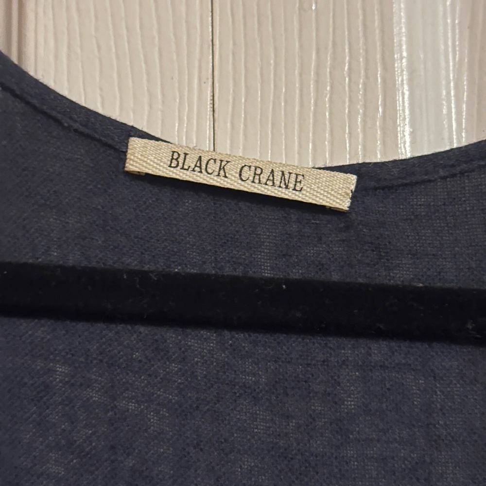 Black Crane maxi dress